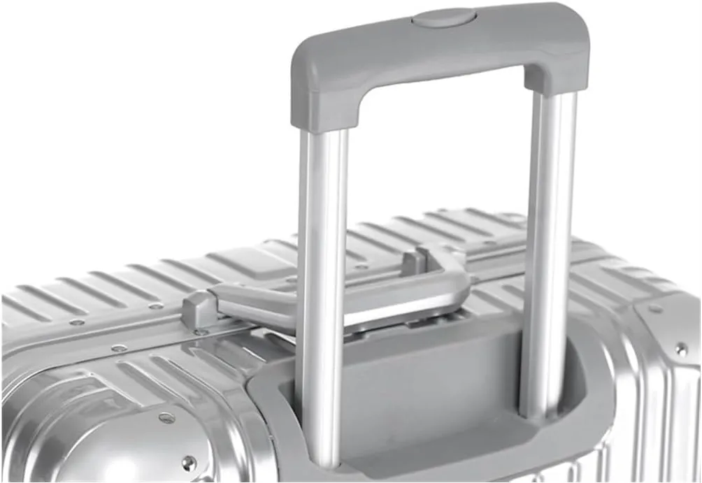 Carry-on Suitcase Luggage Travel Luggage Suitcase Spinner With Wheels,Hardside Carry On Suitcase For Travel Carry-on Suitcases Carry On Luggages (Color : Silver, Size : 24in)