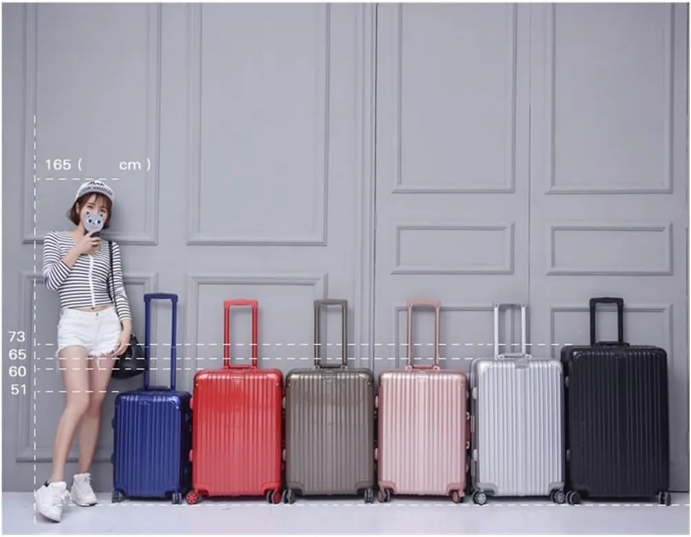 Carry-on Suitcase Luggage Travel Luggage Suitcase Spinner With Wheels,Hardside Carry On Suitcase For Travel Carry-on Suitcases Carry On Luggages (Color : Silver, Size : 24in)