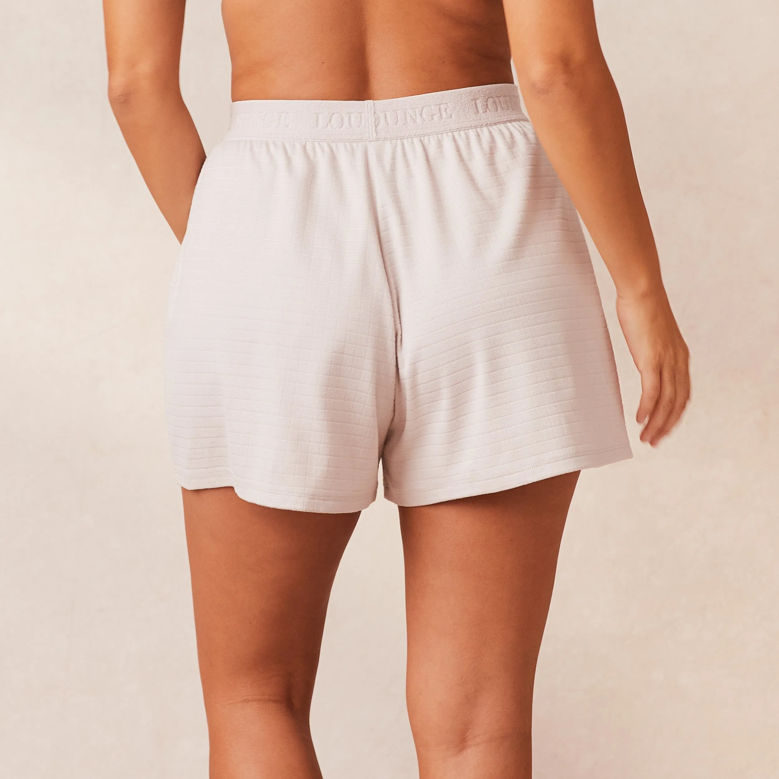 Classic Fleece Oversized Pyjama Shorts - Cream