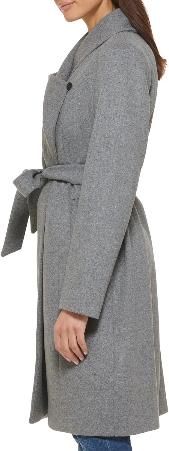 Cole Haan womens Belted Wool Classically Elegant Coat for Year-round Style (Standard and Plus Size