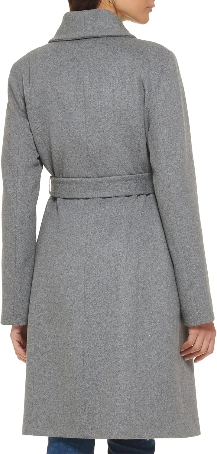 Cole Haan womens Belted Wool Classically Elegant Coat for Year-round Style (Standard and Plus Size