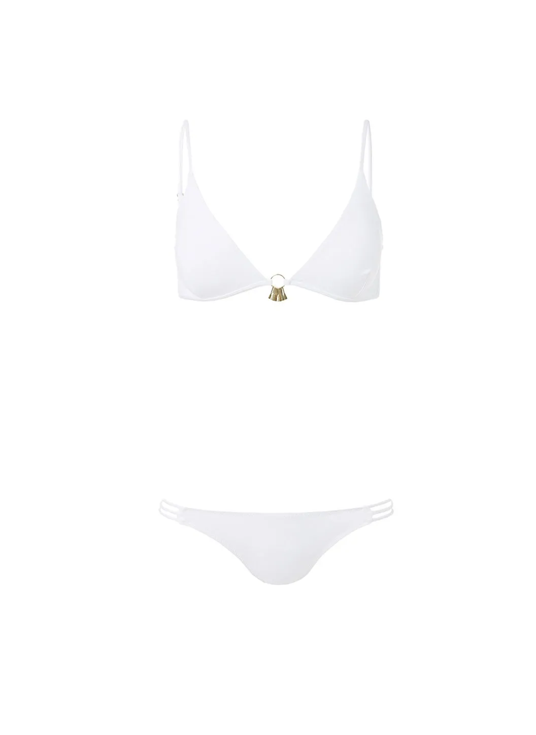 Como White Bralette Charm Bikini