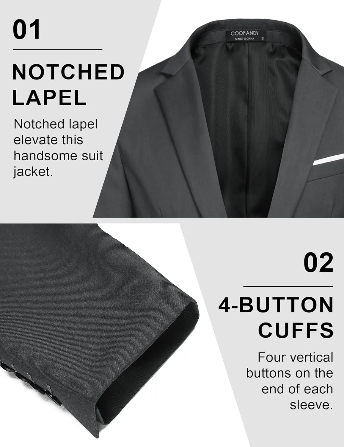 COOFANDY Mens Blazer Sport Coats Casual Slim Fit Suit Jacket Business One Button Blazers
