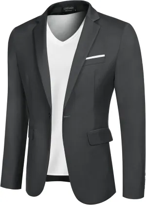 COOFANDY Mens Blazer Sport Coats Casual Slim Fit Suit Jacket Business One Button Blazers