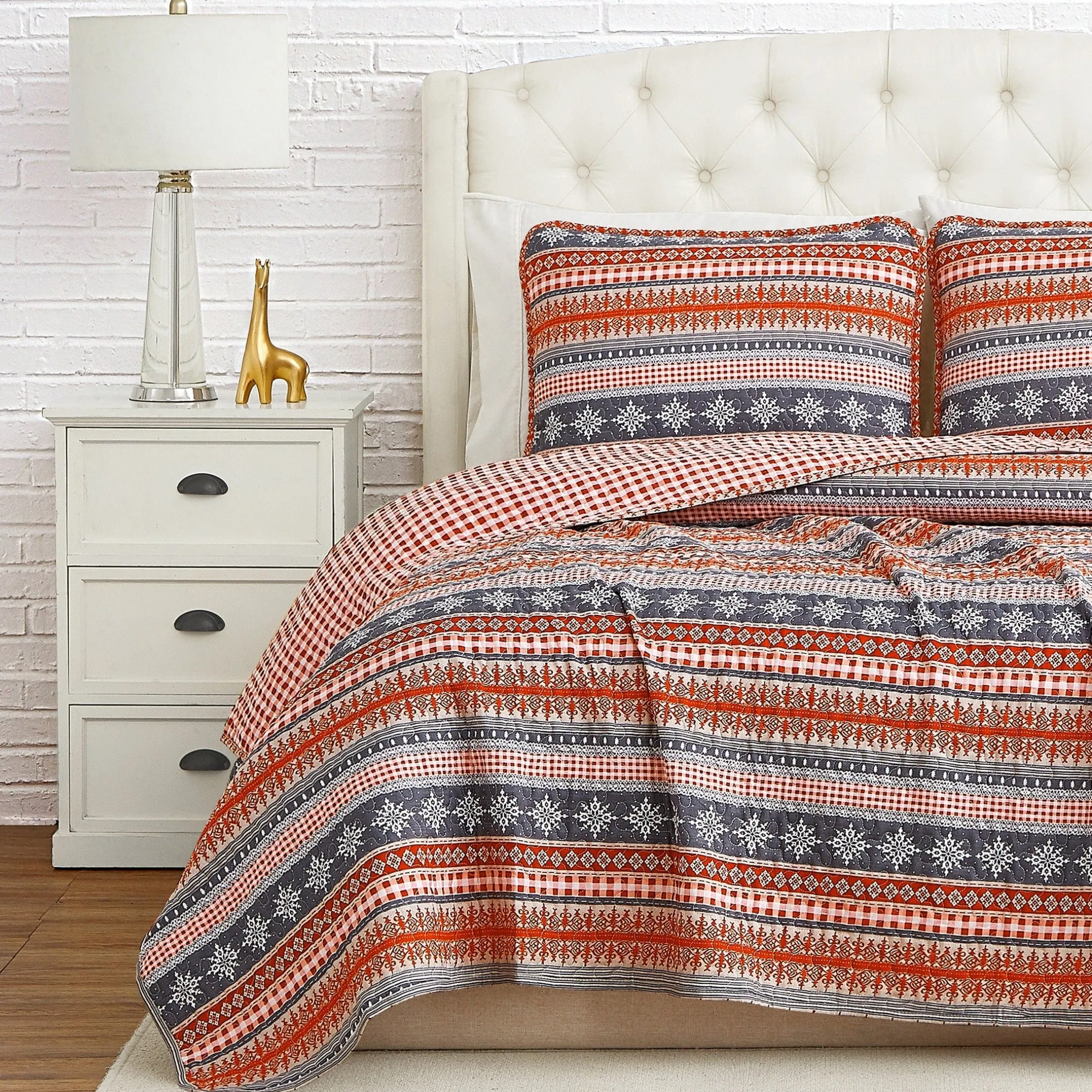 Cozy Cottage 3-Piece Quilt Bedding Set