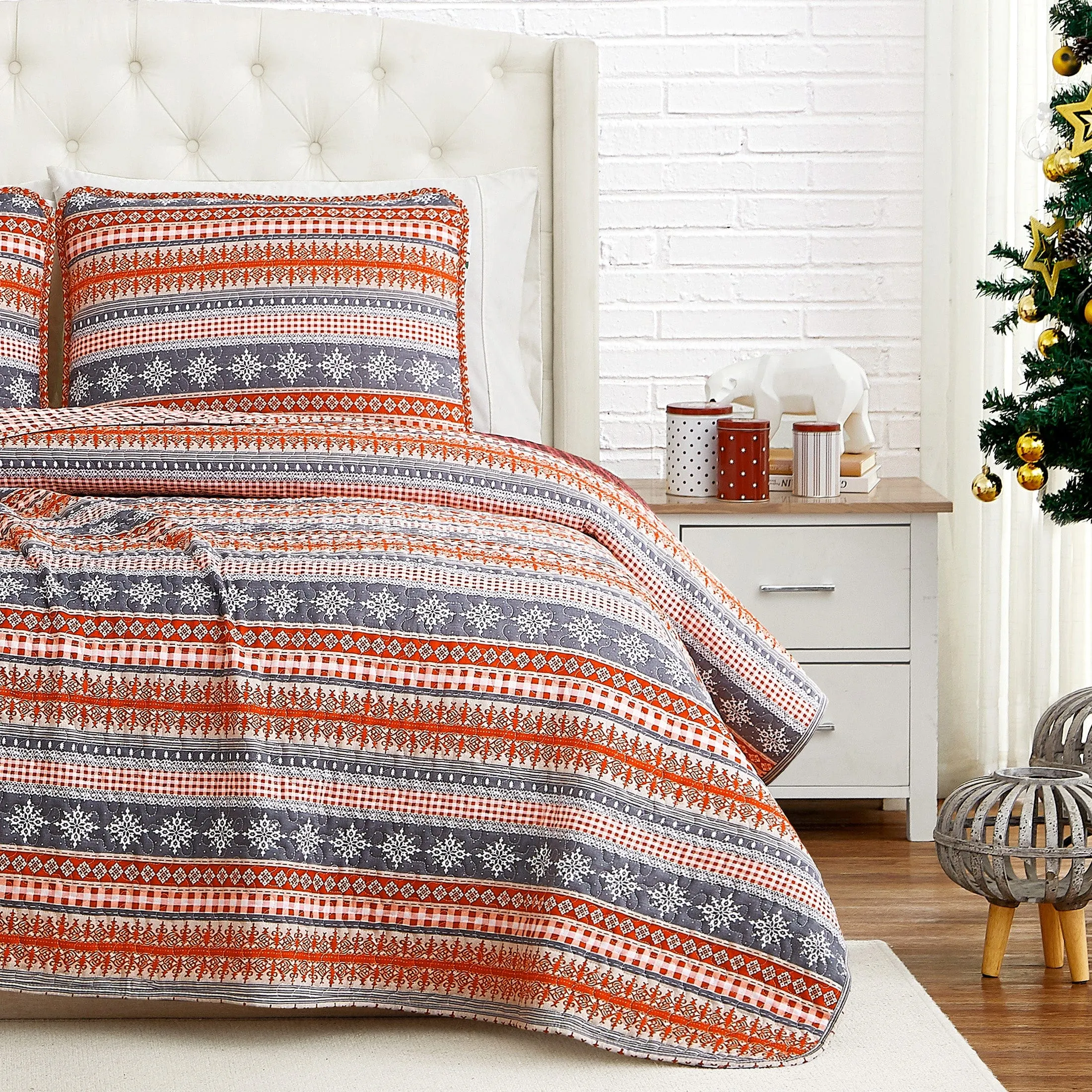 Cozy Cottage 3-Piece Quilt Bedding Set