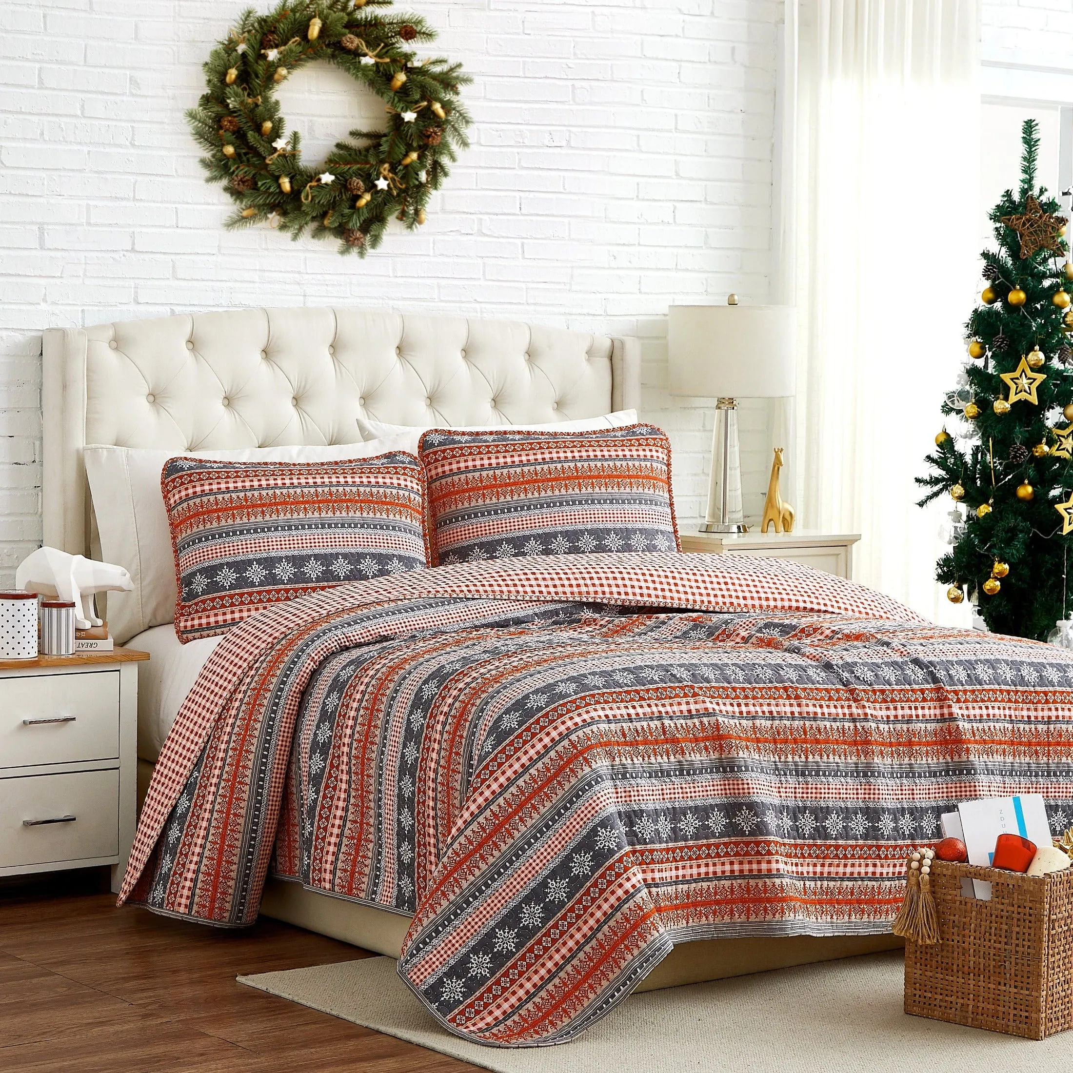Cozy Cottage 3-Piece Quilt Bedding Set