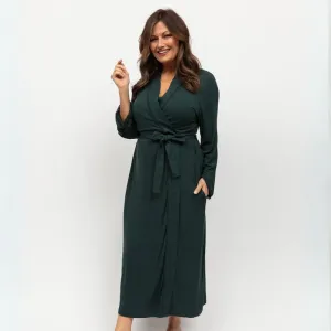 CyberJammies Anne Jersey Long Robe Emerald