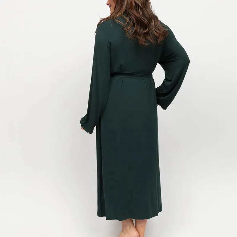 CyberJammies Anne Jersey Long Robe Emerald
