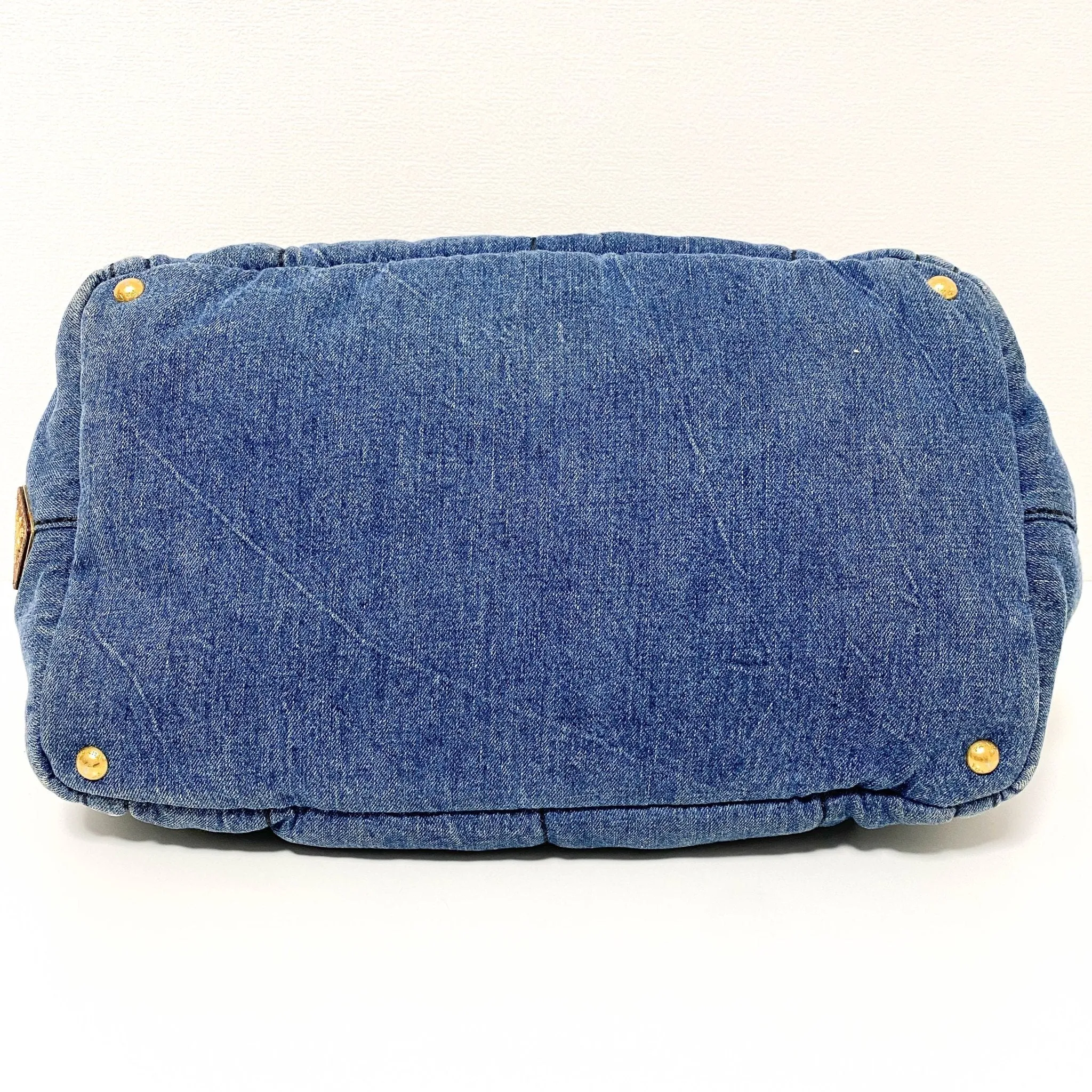 Denim Large Canapa Fur Tote Bag