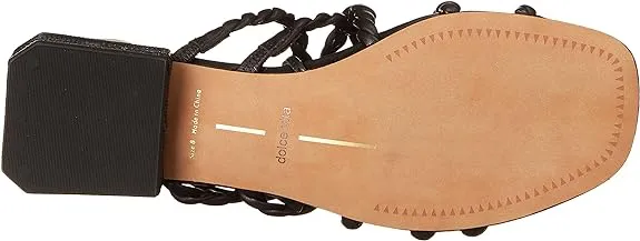 Dolce Vita Hayley Black Stella Tie Up Squared Open Toe Strappy Heeled Sandals