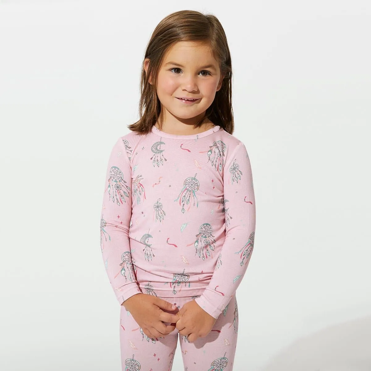 Dreamcatcher Pink Bamboo Kids Pajamas