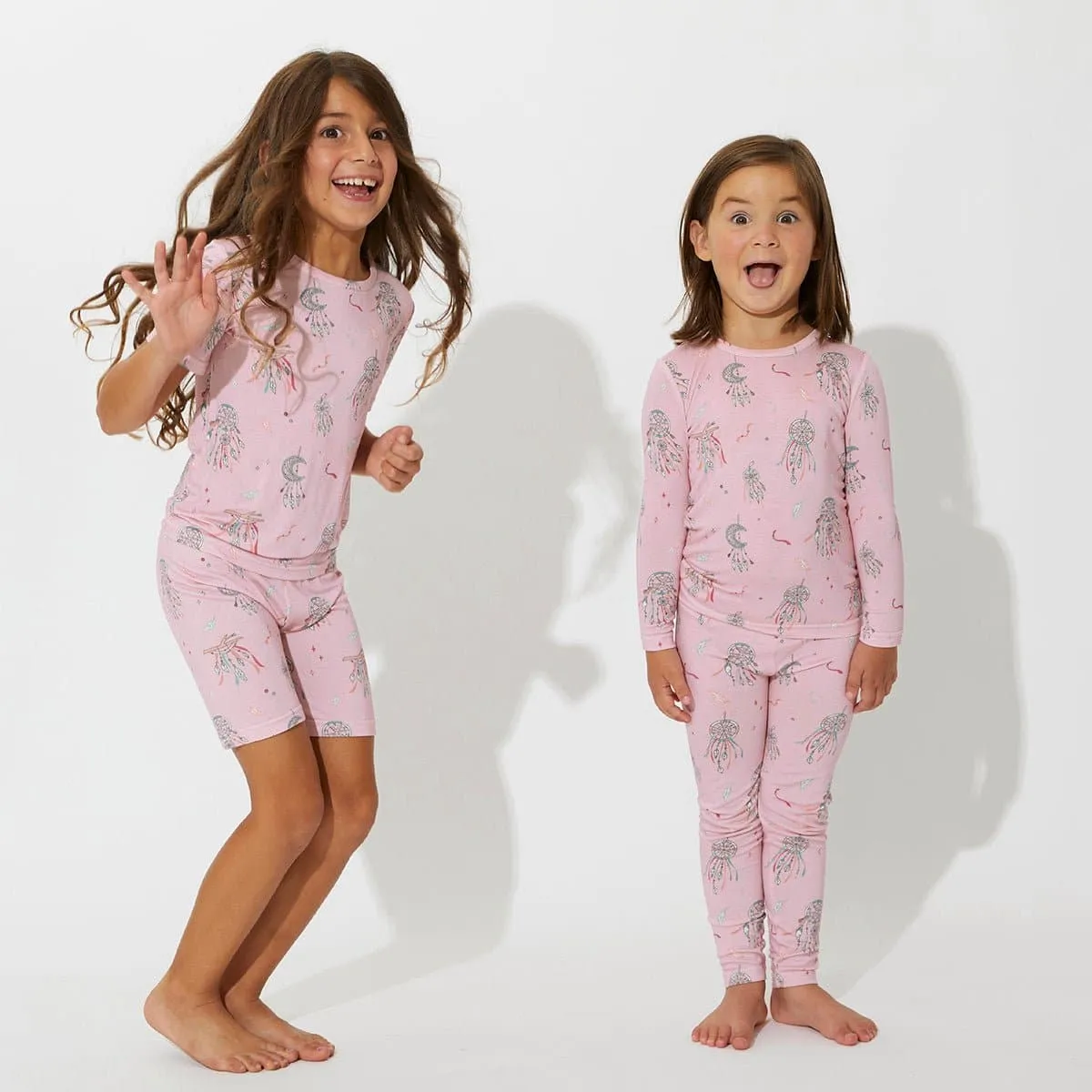 Dreamcatcher Pink Bamboo Kids Pajamas
