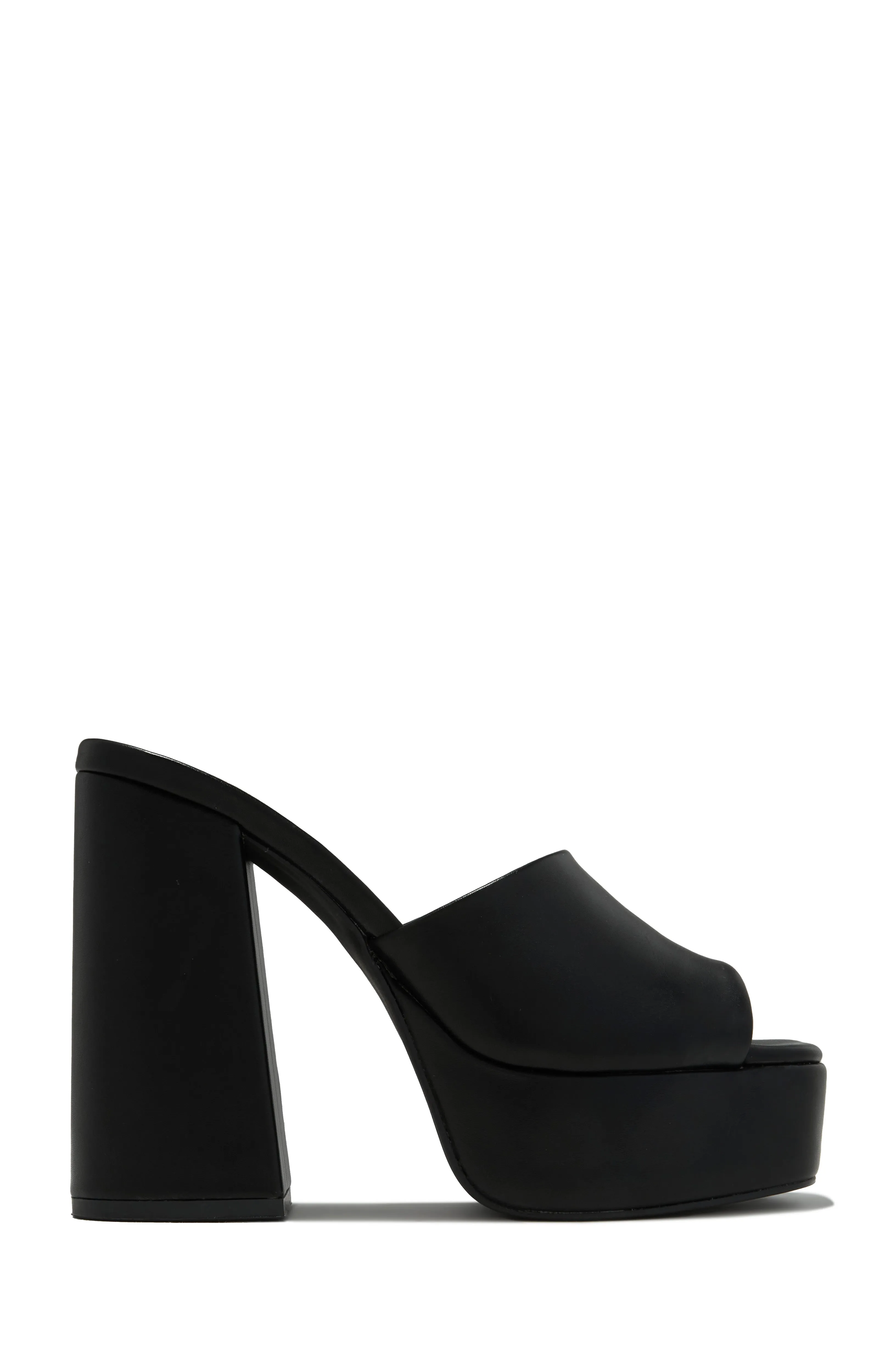 Emily Platform Block Heel Mules - Pink