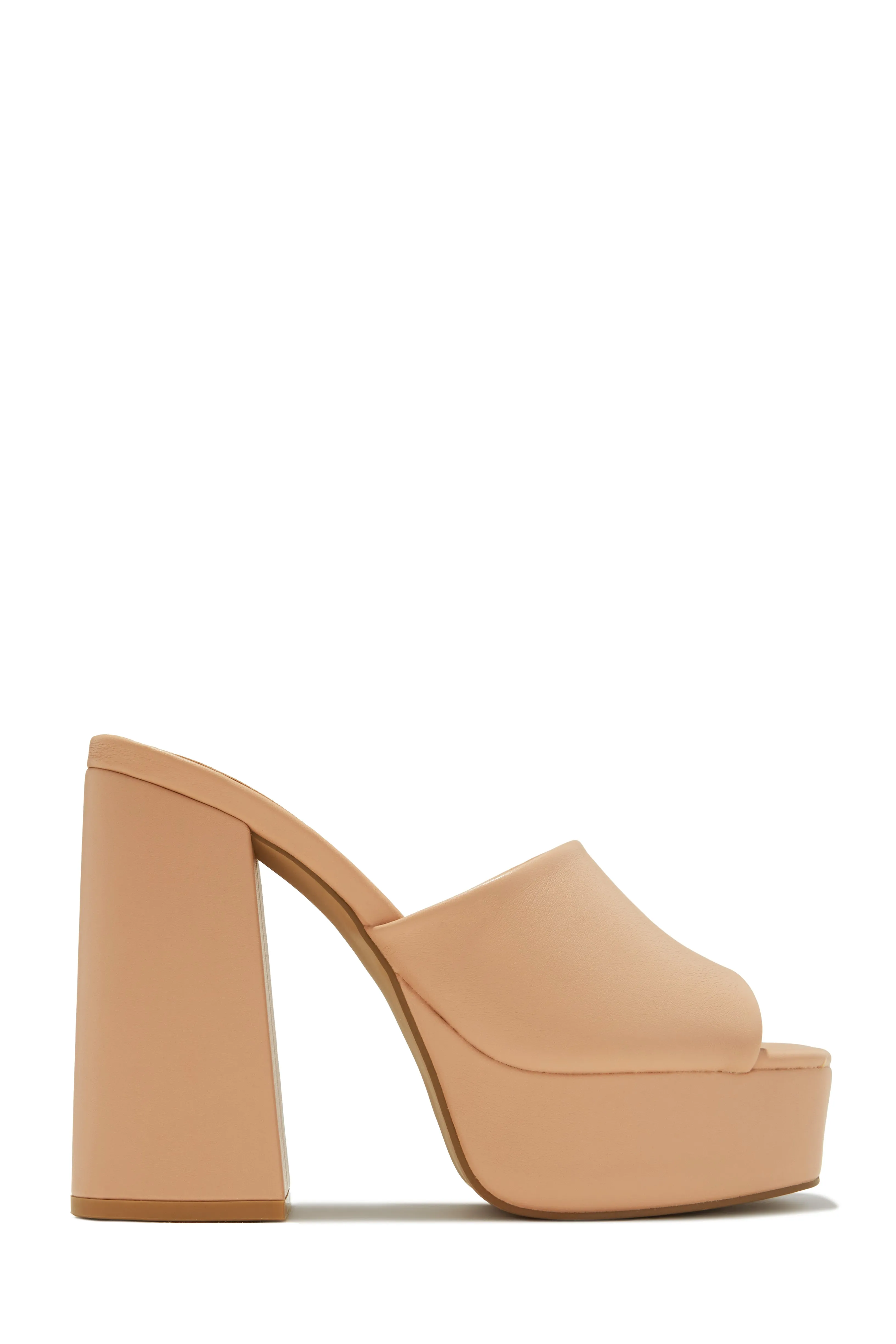 Emily Platform Block Heel Mules - Pink