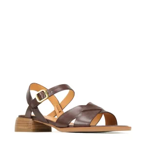 EOS Women's Tega Heeled Sandal in Chestnut