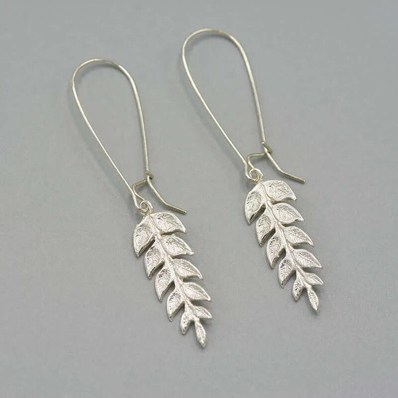 FERN LEAF DROP EARRINGS
