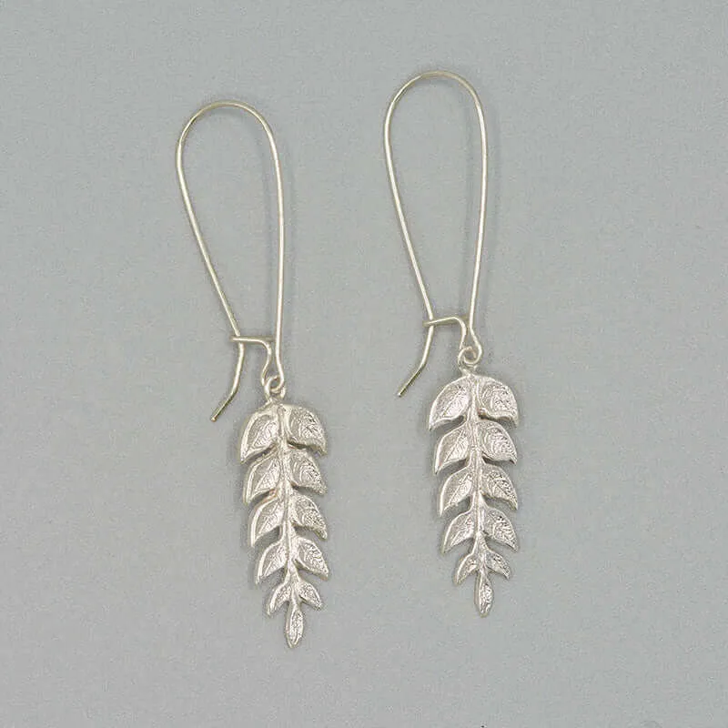 FERN LEAF DROP EARRINGS