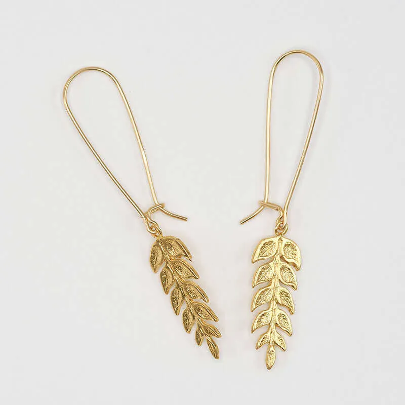 FERN LEAF DROP EARRINGS