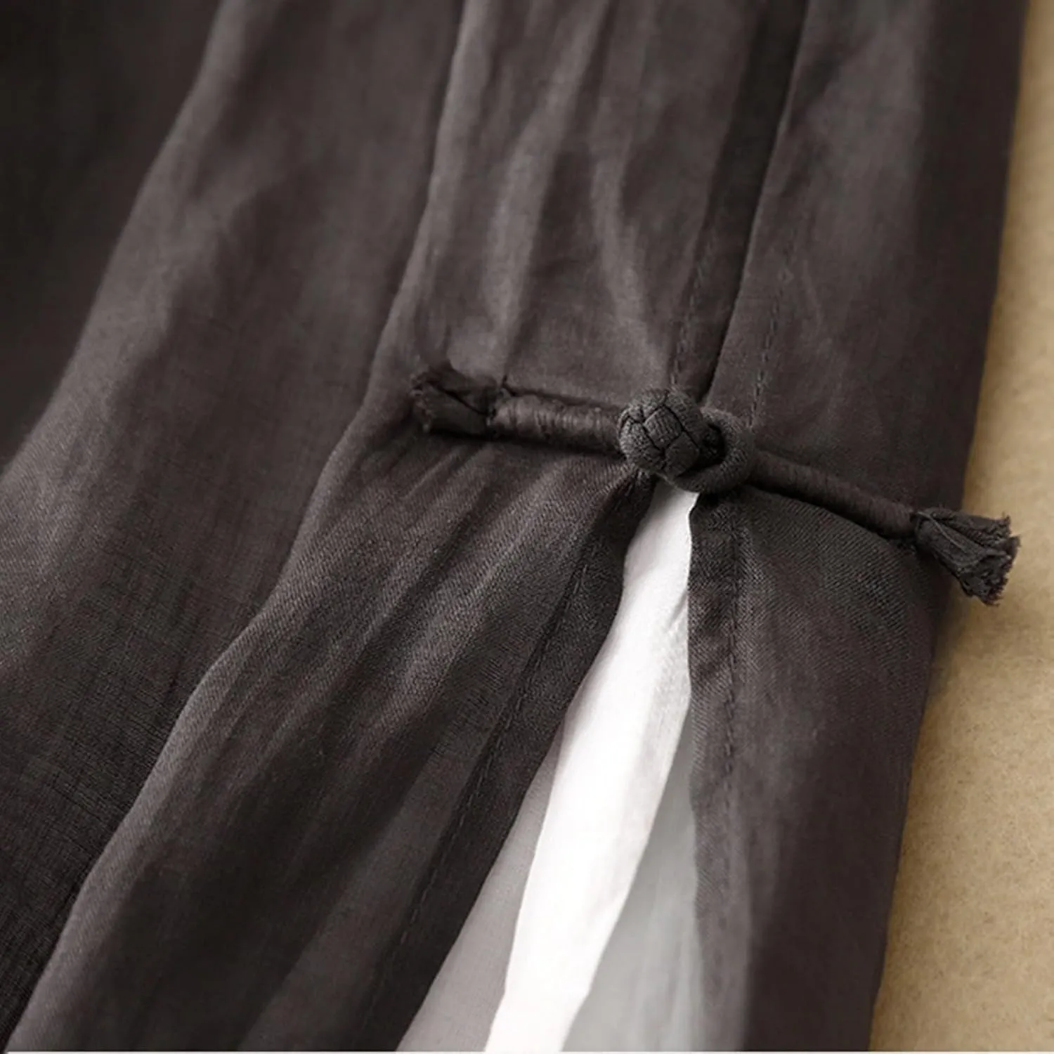 Firzero Women Summer Pants Cotton Linen Pants 2024 Casual Wide Leg Elastic Waist Trousers Loose Fit Straight Leg Pants