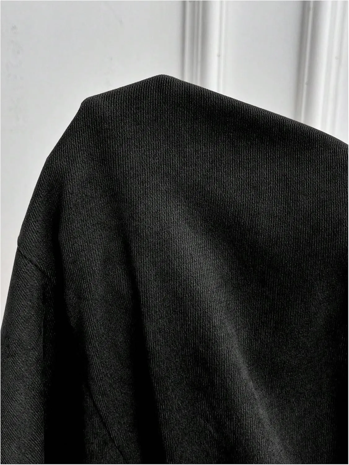 Floerns Women's Faux Suede Lapel Neck Blazers Button Down Long Sleeve Blazer Jacket