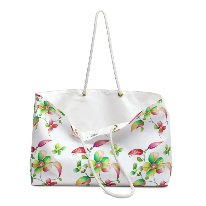 Floral Burst Oversized Polyester Weekender Bag
