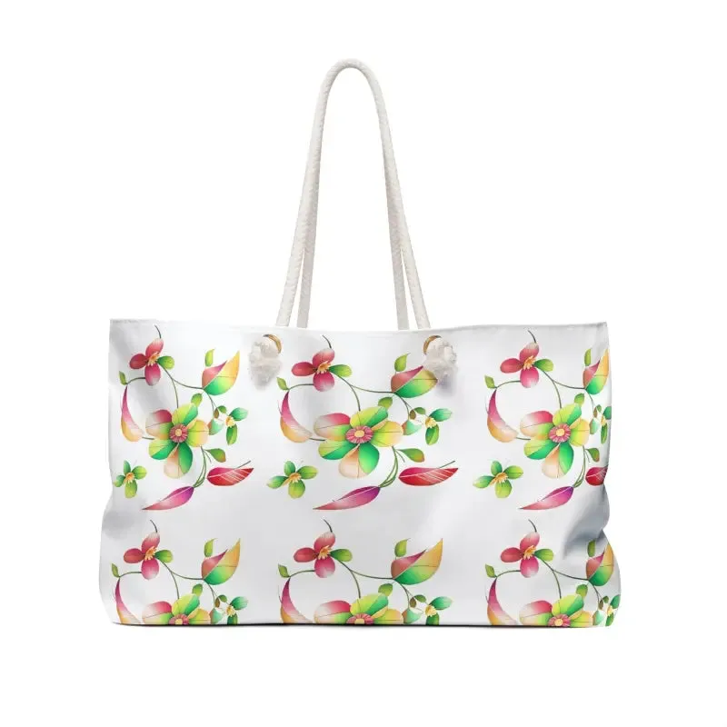 Floral Burst Oversized Polyester Weekender Bag