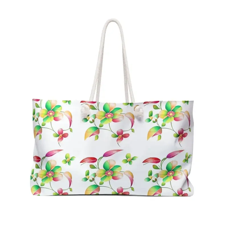 Floral Burst Oversized Polyester Weekender Bag