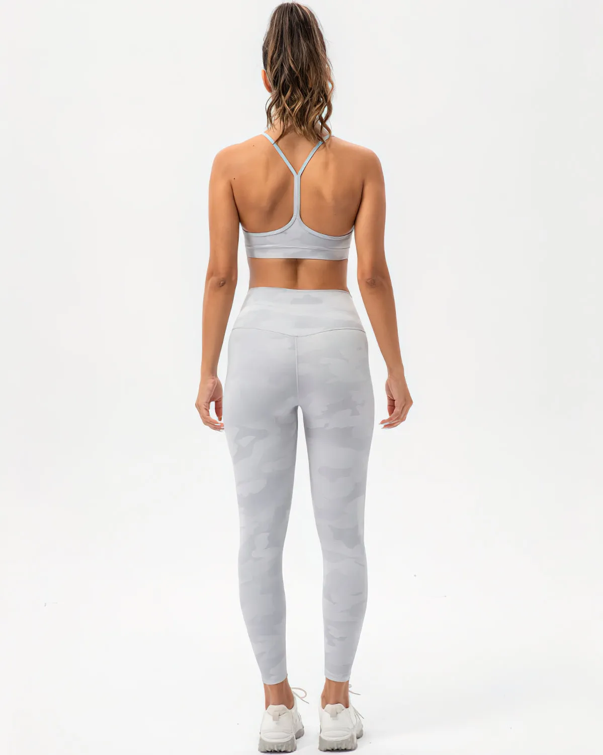 Harper Camo Y Sports Bra - Grey