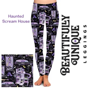 Haunted Scream House (Semi-Exclusive) - High-quality Leggings