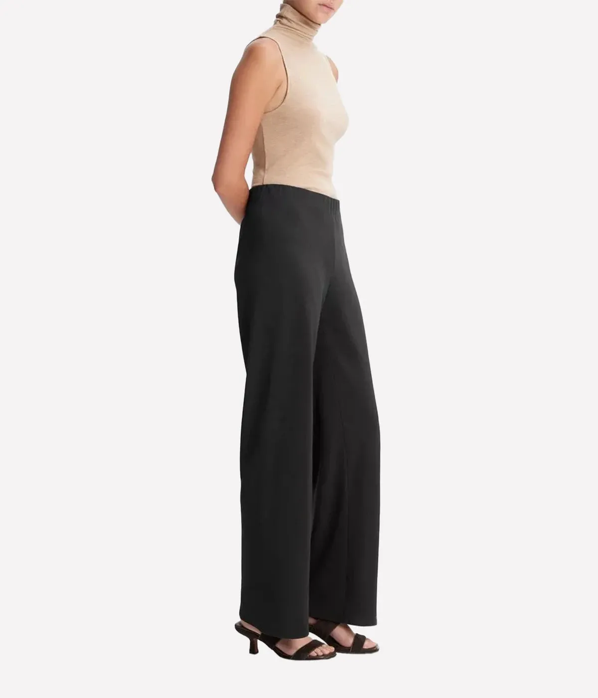 High Waisted Bias Pant in Black