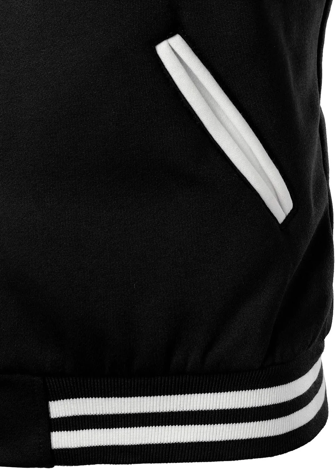 HOOD CREW Mans Varsity Baseball Jacket Cotton Blend Letterman Jackets
