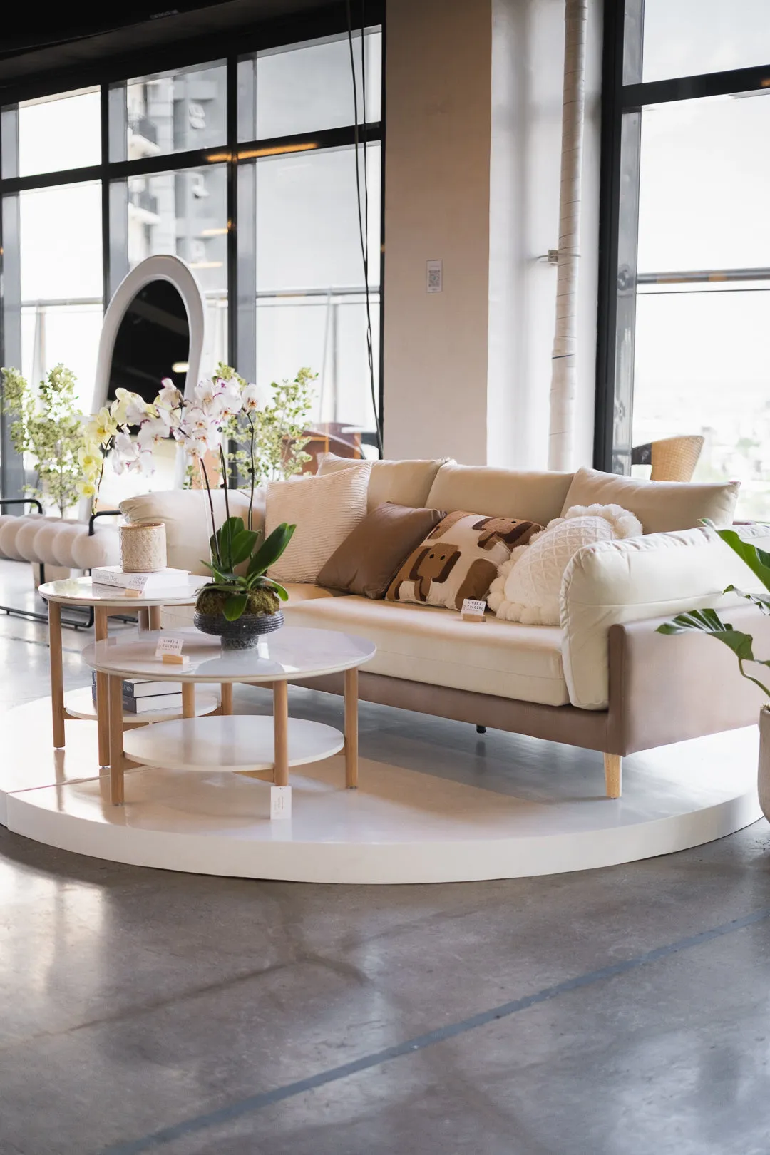 Hout Sofa & Ottoman