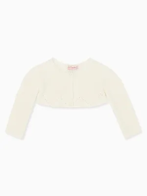 Ivory Linda Ceremony Baby Girl Cardigan