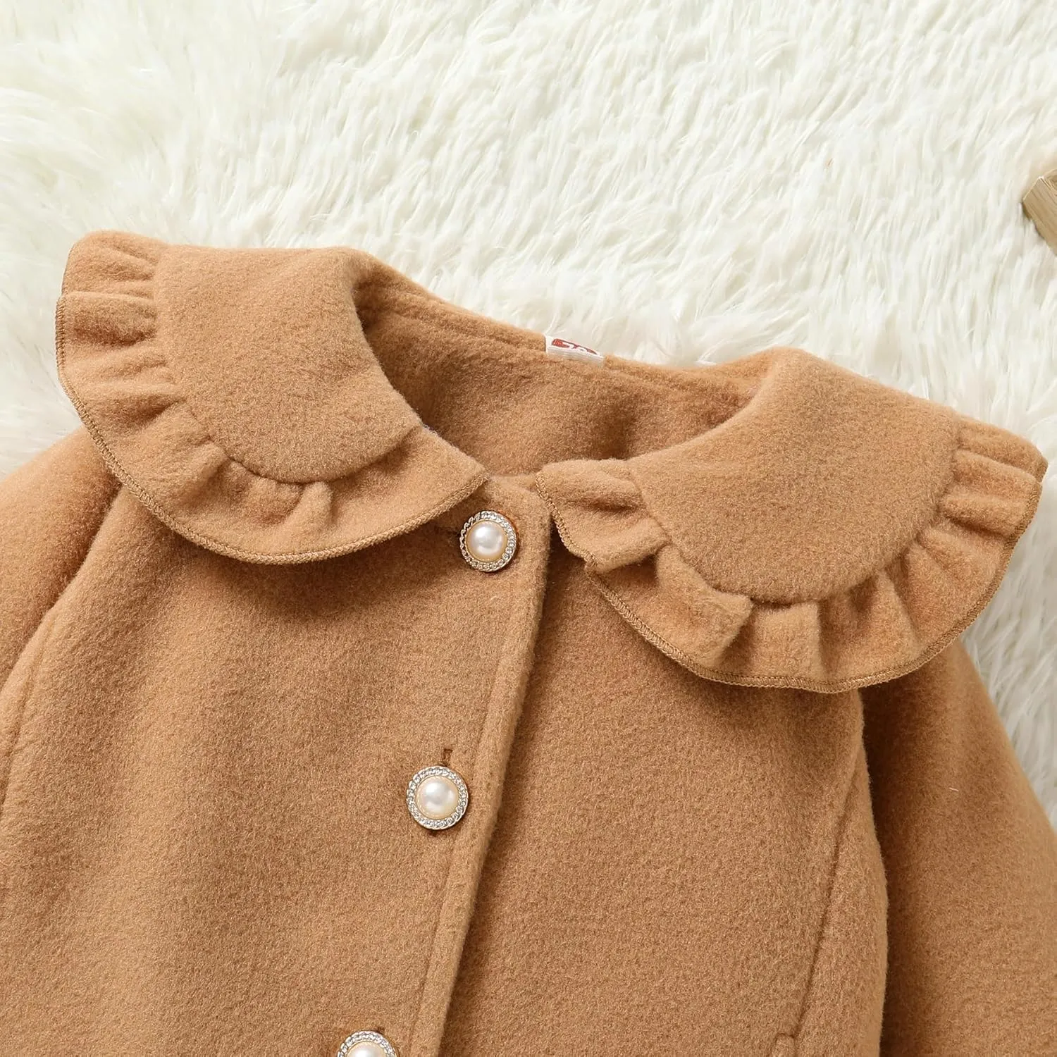 JEELLIGULAR Toddler Baby Girl Coats Kids Cloak Button Warm Thick Jacket Clothes Baby Fall Winter Outwear Clothes Set
