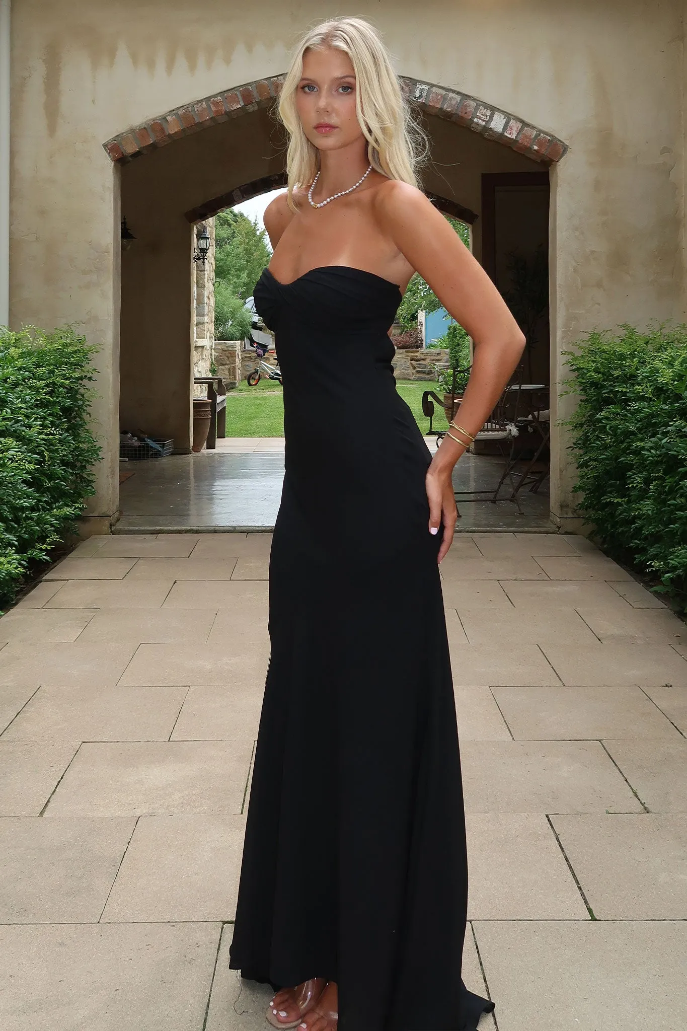 Jesson Strapless Maxi Dress - Black
