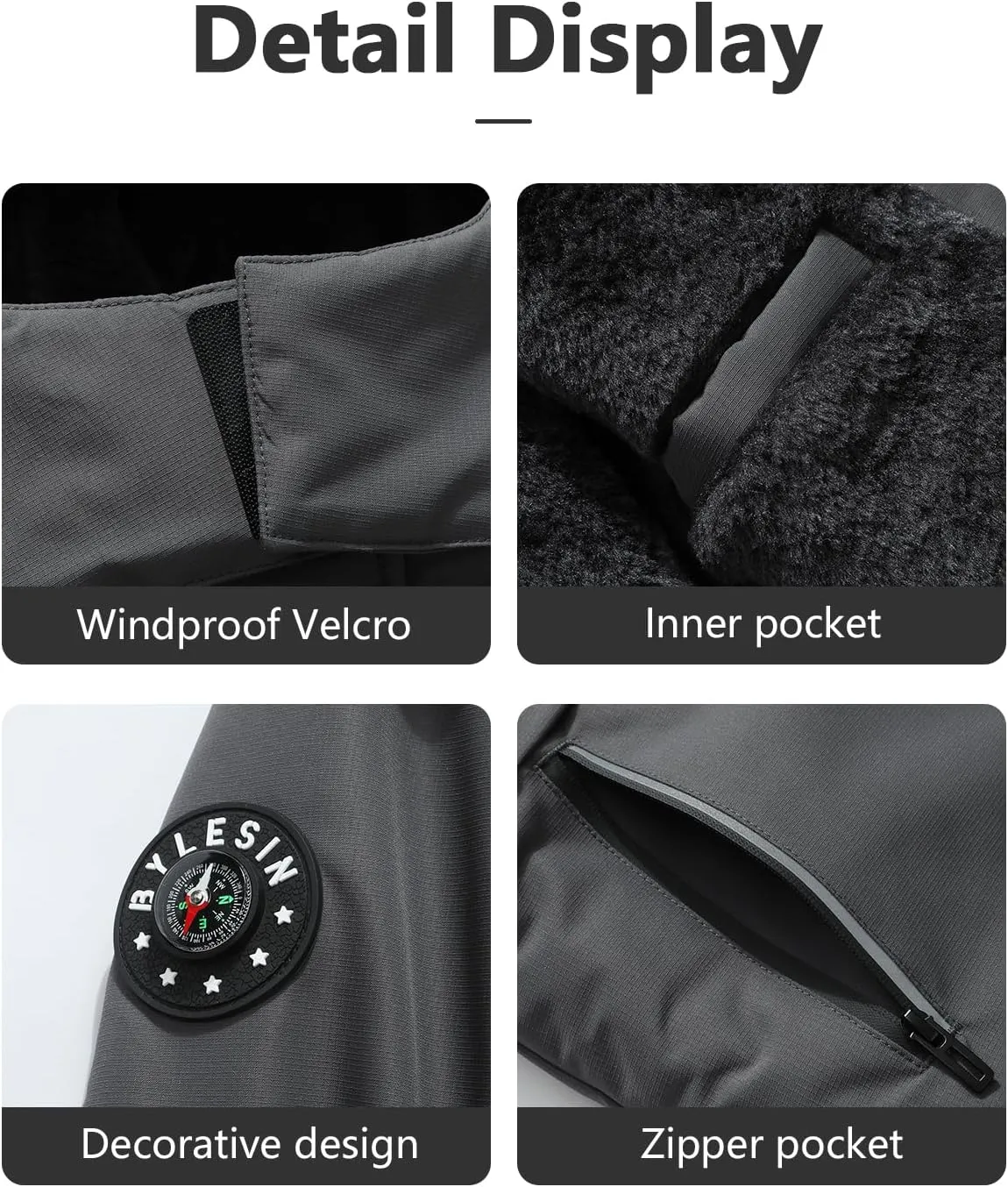 Kid's Waterproof Ski Jacket Warm Winter Coat Boys Snowboarding Jackets Outdoor