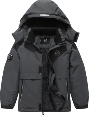 Kid's Waterproof Ski Jacket Warm Winter Coat Boys Snowboarding Jackets Outdoor