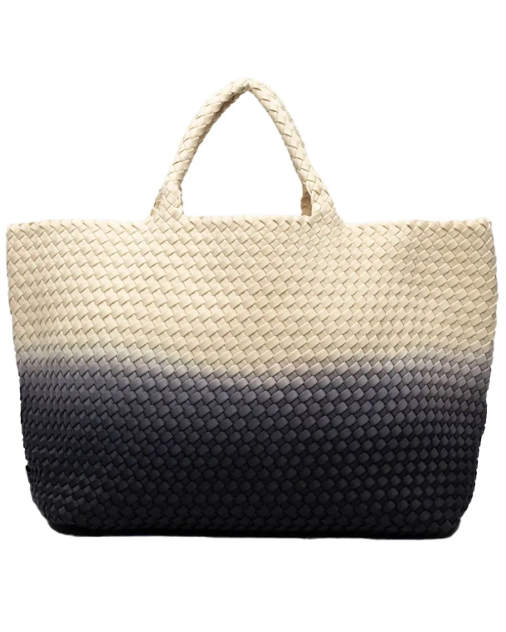 Large St. Barths Dip Dyed Tote in Black Sand