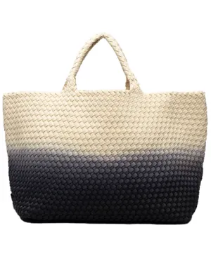 Large St. Barths Dip Dyed Tote in Black Sand