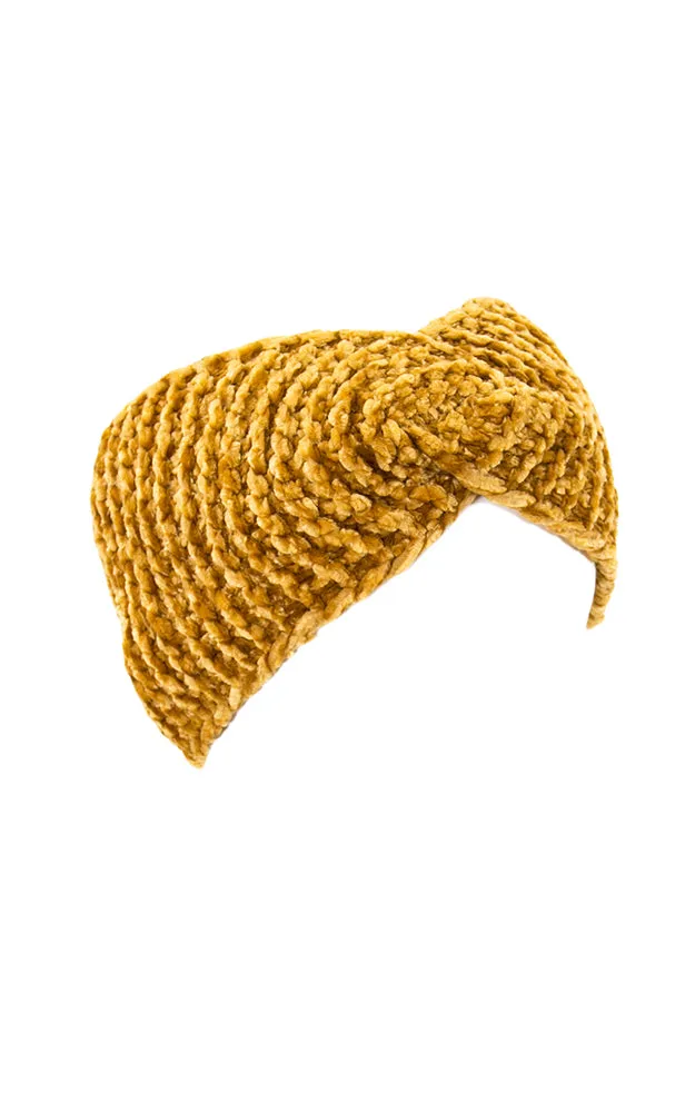 LHB009 Twisted Chenille Solid Knit Headband
