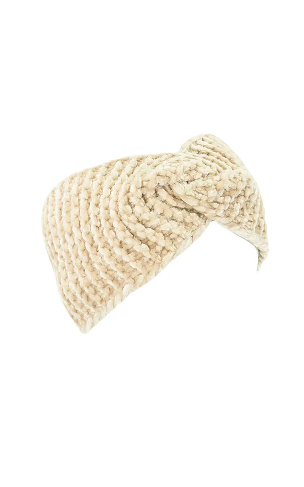 LHB009 Twisted Chenille Solid Knit Headband