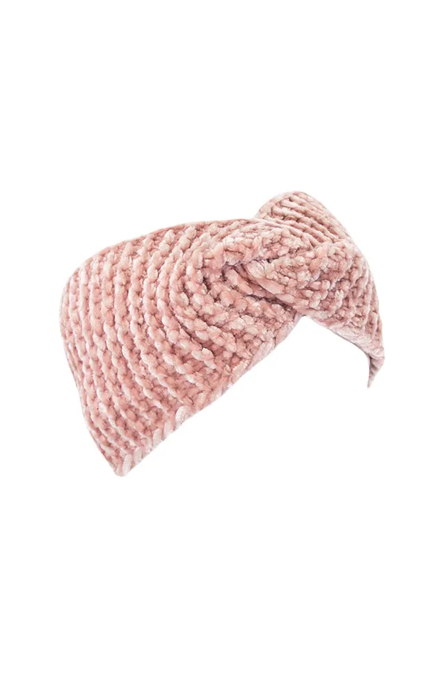 LHB009 Twisted Chenille Solid Knit Headband