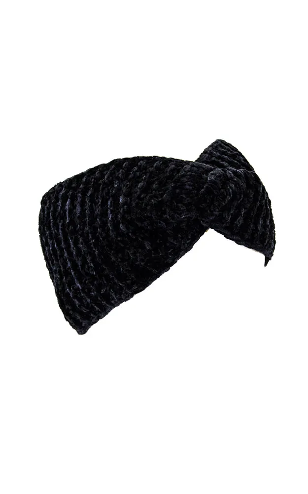 LHB009 Twisted Chenille Solid Knit Headband