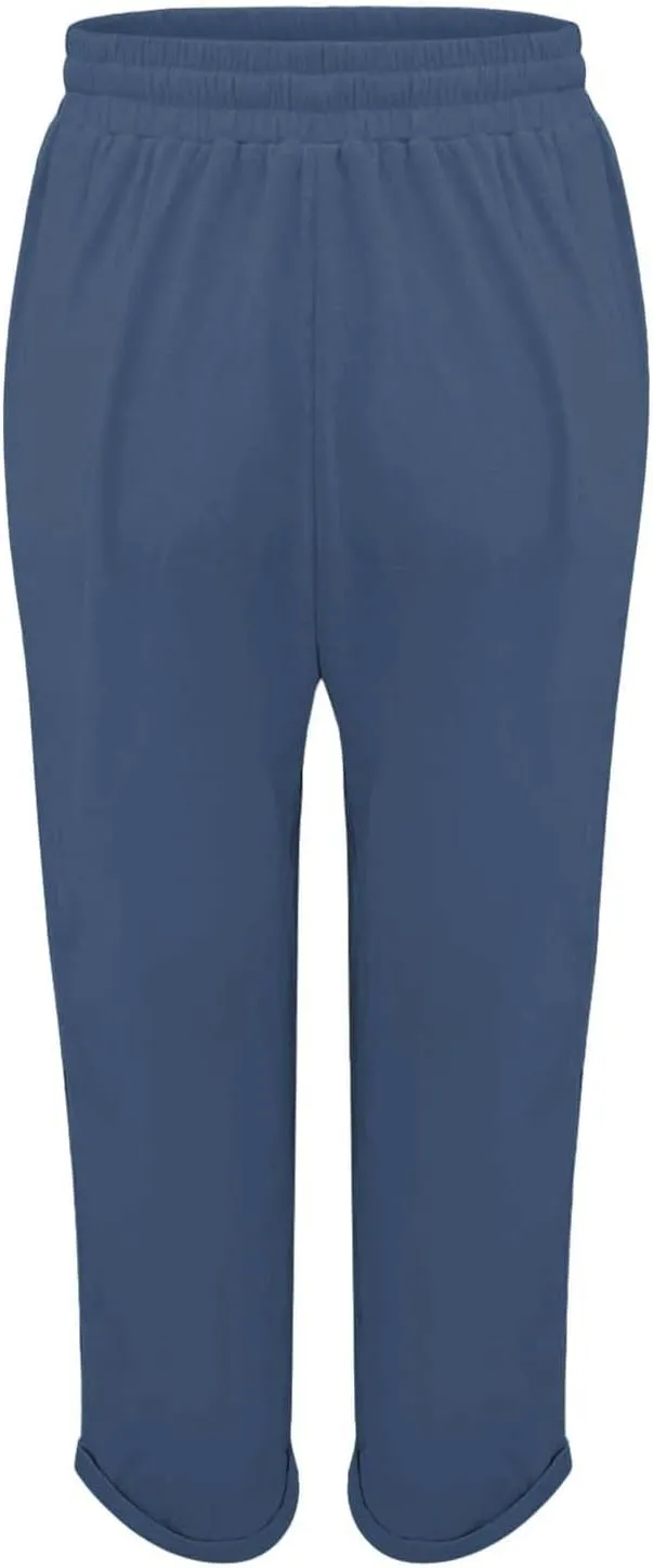 Linen Pants for Women 2025 Loose Fit Drawstring Straight Leg Gauze Pant Lightweight Lounge Beach Vacation Trousers