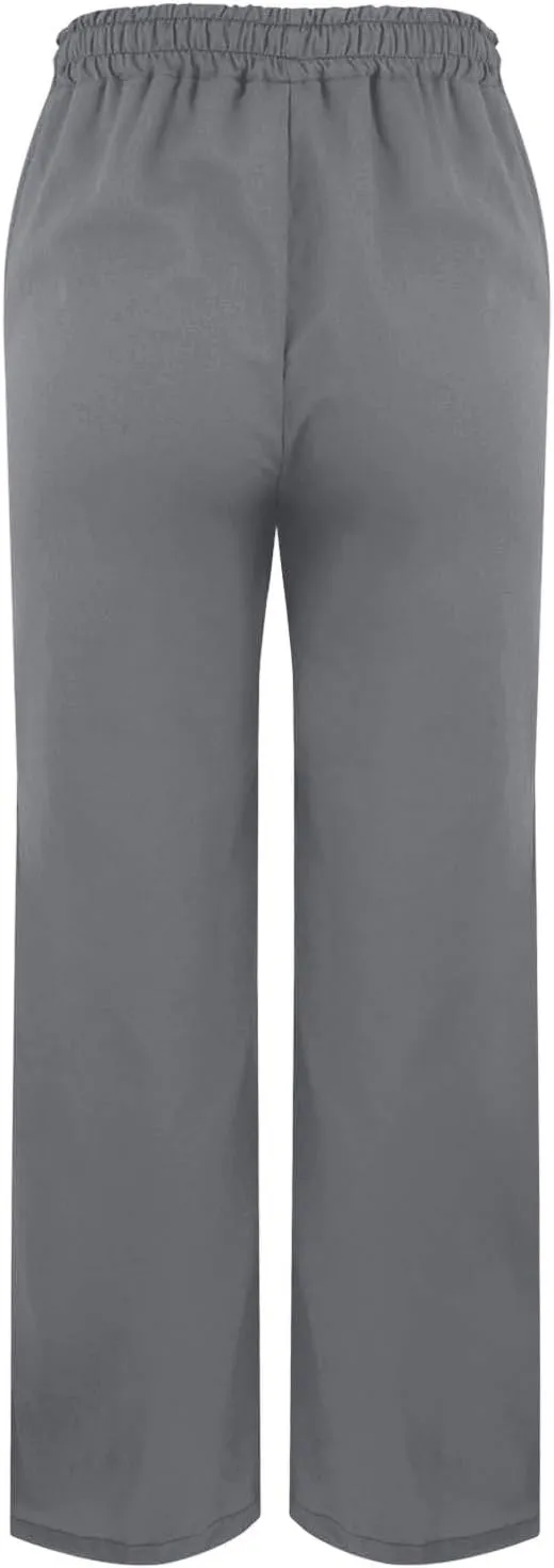 Linen Pants for Women Summer Elastic High Waist Lounge Pant Casual Lightweight Capris Trousers Straight Leg Slacks