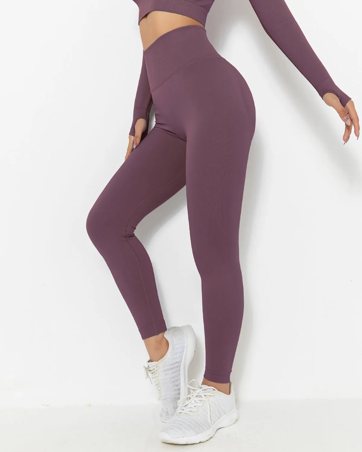 Lior Seamless Scrunch Leggings - Purple