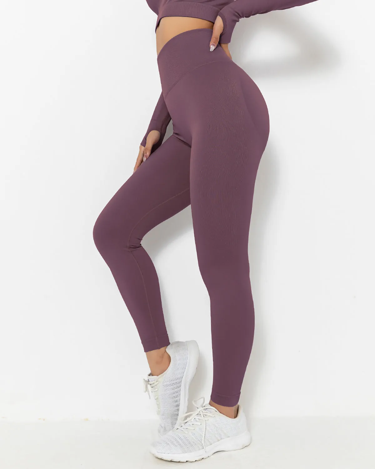 Lior Seamless Scrunch Leggings - Purple