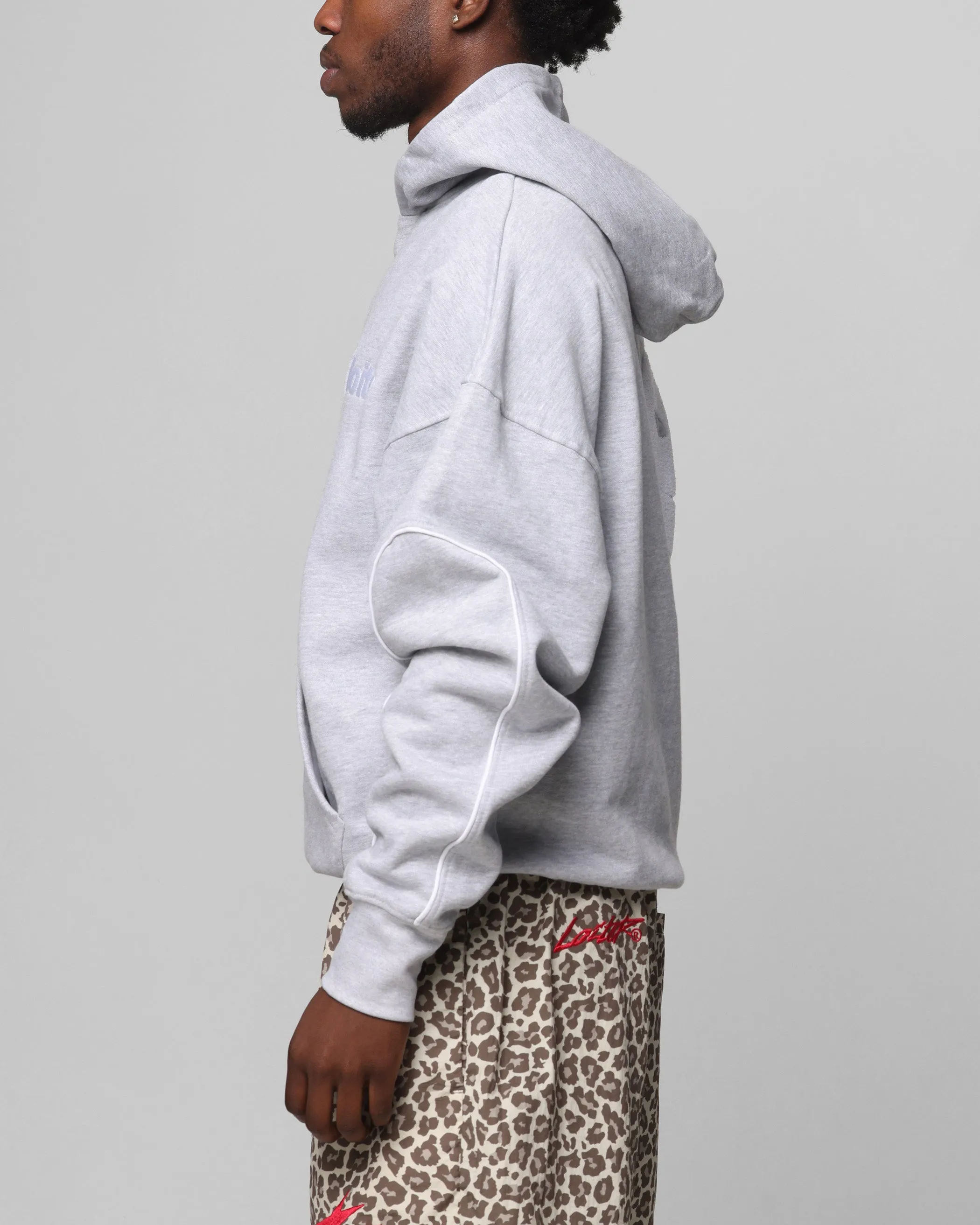 Loiter Pin Line Premium Hoodie Grey Marle