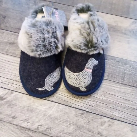 Lunar Lazy Dogz Luxury Slippers Pippin Navy